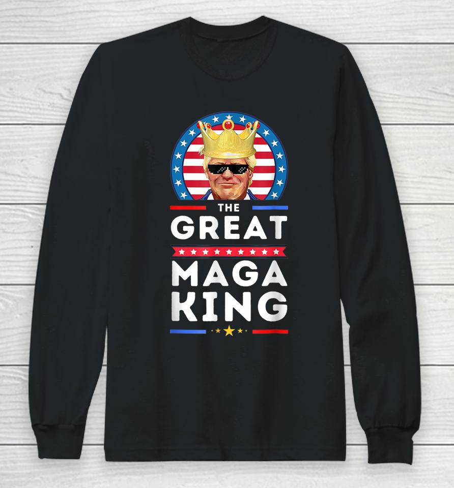 Great Maga King Trump Biden Political Ultra Mega Proud Long Sleeve T-Shirt