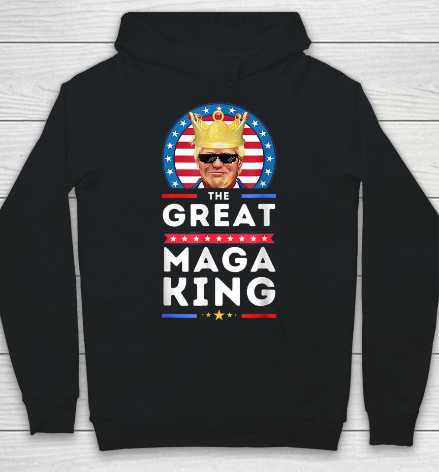 Great Maga King Trump Biden Political Ultra Mega Proud Hoodie
