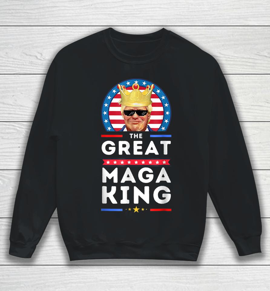 Great Maga King Trump Biden Political Ultra Mega Proud Sweatshirt