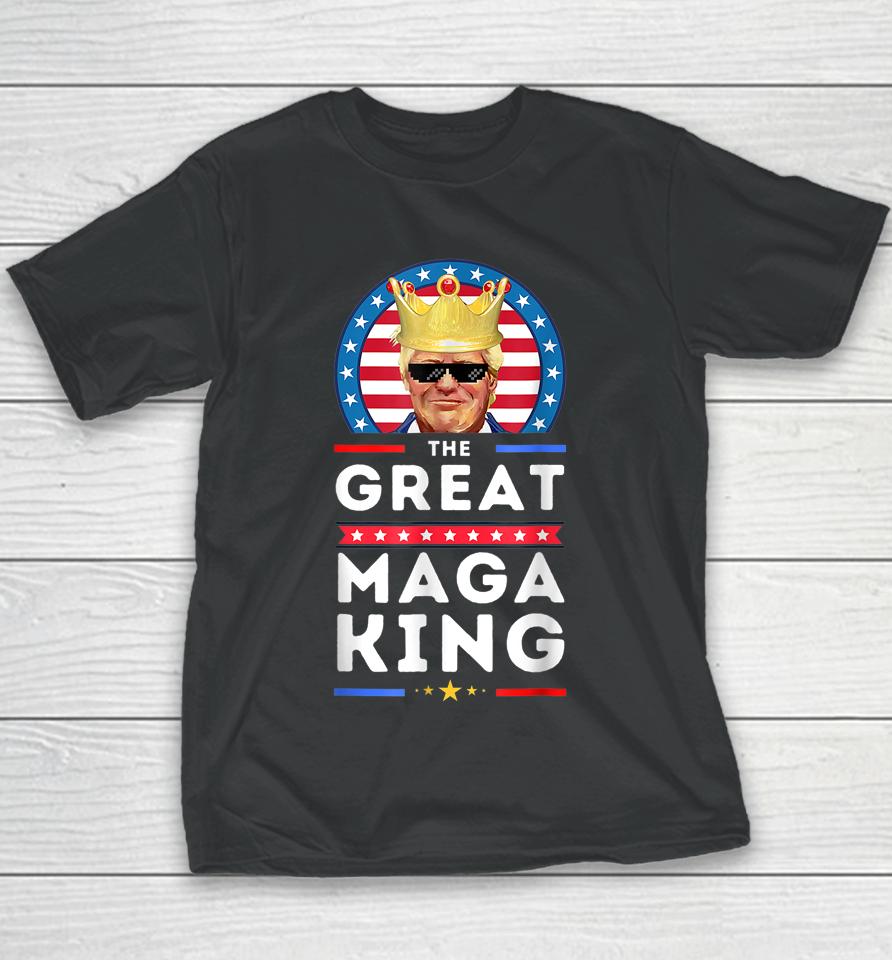 Great Maga King Trump Biden Political Ultra Mega Proud Youth T-Shirt