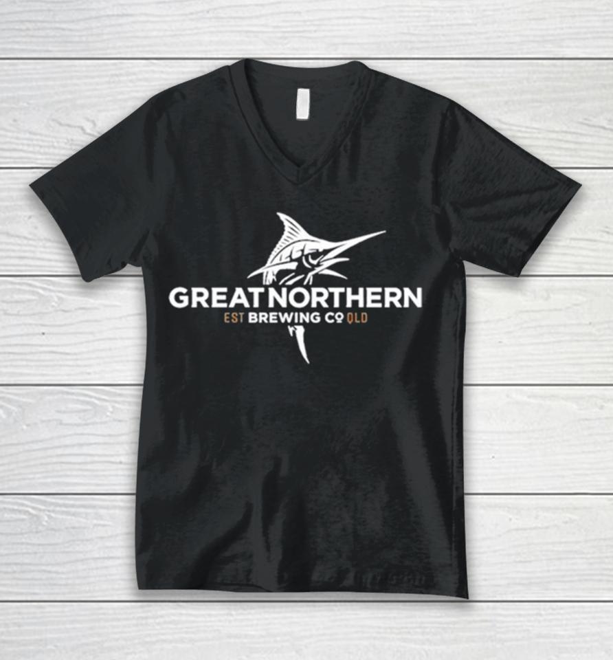 Great Northern Marlin Logo Unisex V-Neck T-Shirt