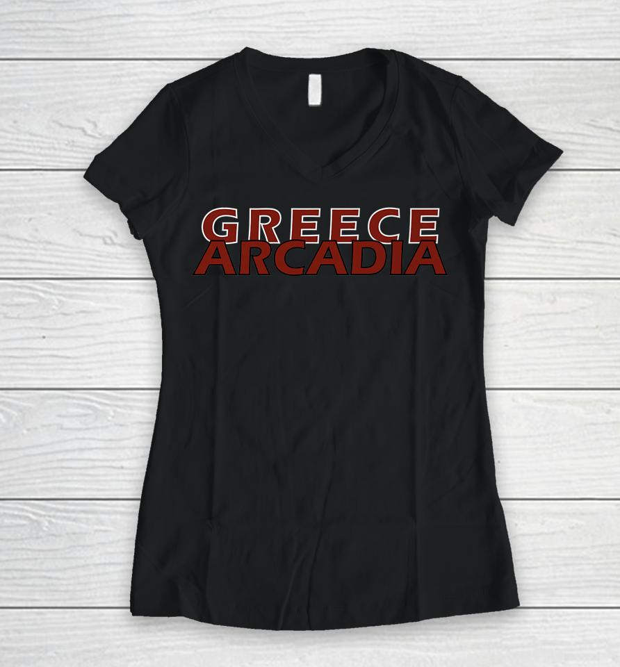 Greece Arcadia Titans Women V-Neck T-Shirt