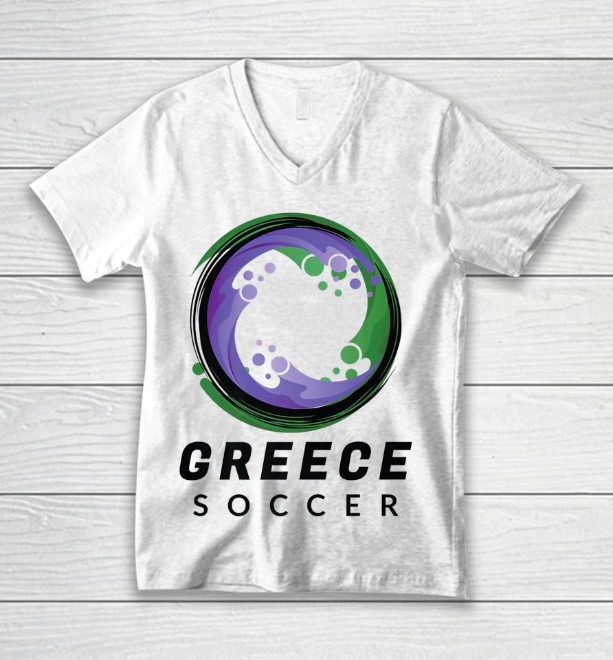 Greece Soccer Greece Ny Unisex V-Neck T-Shirt