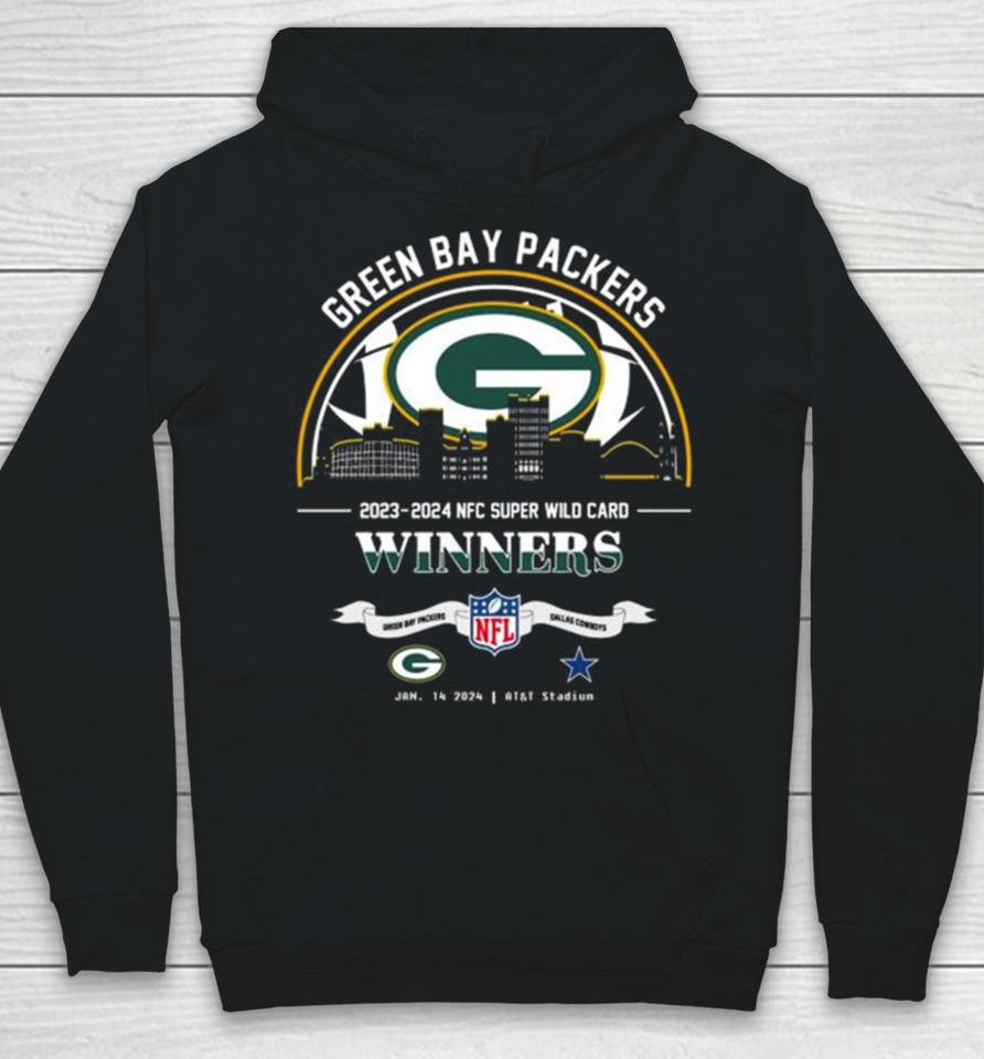 Green Bay Packers 2023 2024 Nfc Super Wild Card Winners Skyline Nfl Playoffs Divisional January 14 2024 Hoodie