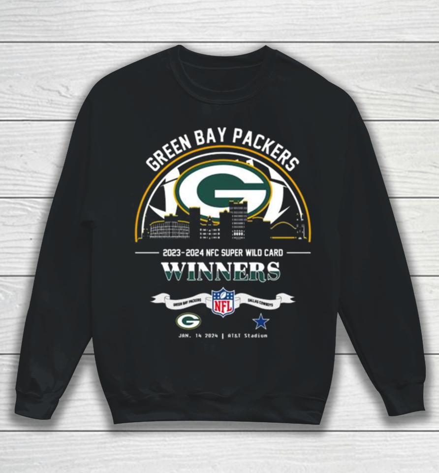 Green Bay Packers 2023 2024 Nfc Super Wild Card Winners Skyline Nfl Playoffs Divisional January 14 2024 Sweatshirt