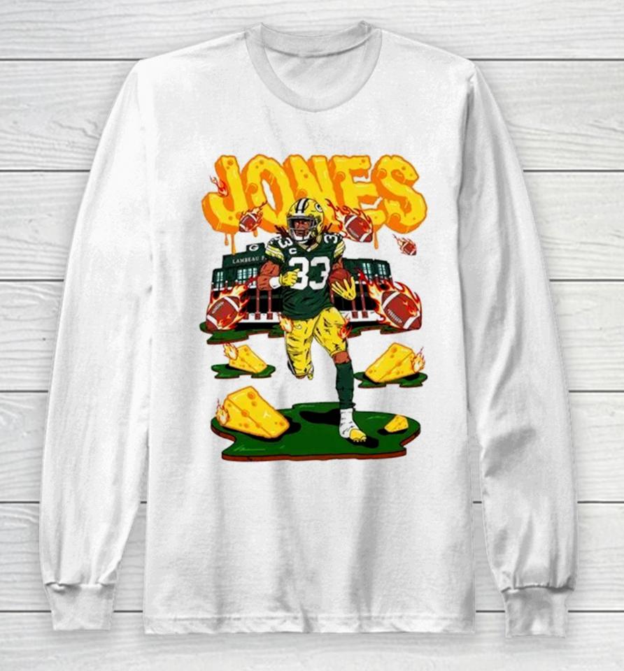 Green Bay Packers Aaron Jones Lamare Field Stadium Long Sleeve T-Shirt