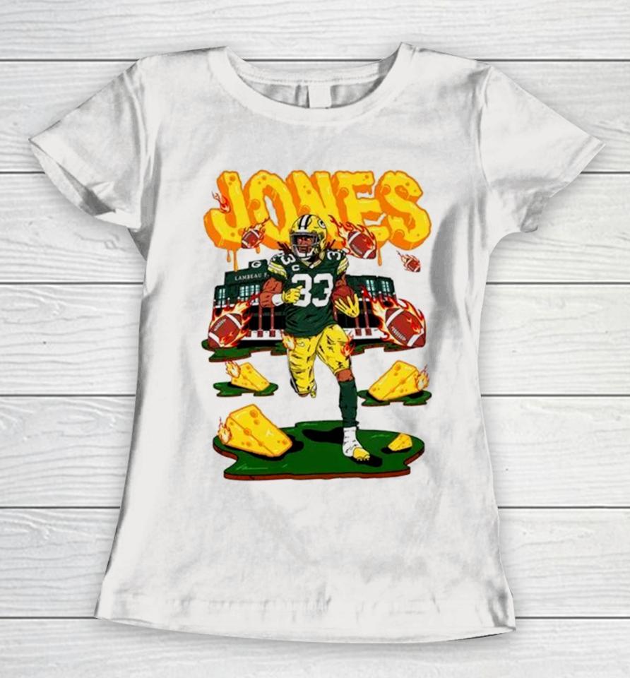 Green Bay Packers Aaron Jones Lamare Field Stadium Women T-Shirt