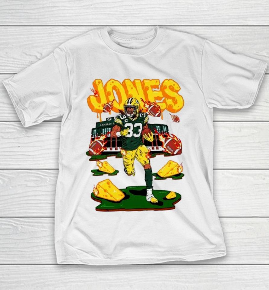 Green Bay Packers Aaron Jones Lamare Field Stadium Youth T-Shirt
