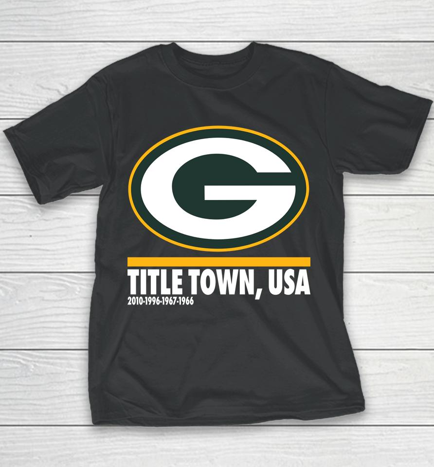 Green Bay Packers Hometown Collection Title Town 2022 Youth T-Shirt