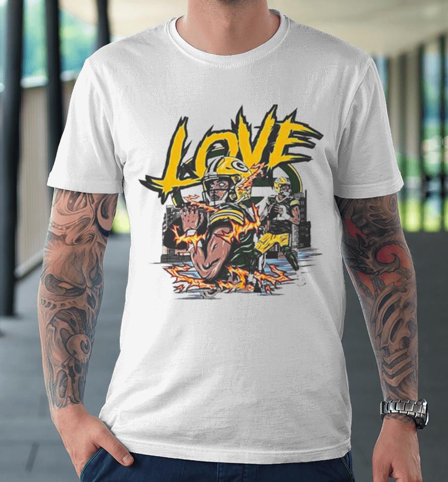 Green Bay Packers Jordan Love Fire Premium T-Shirt