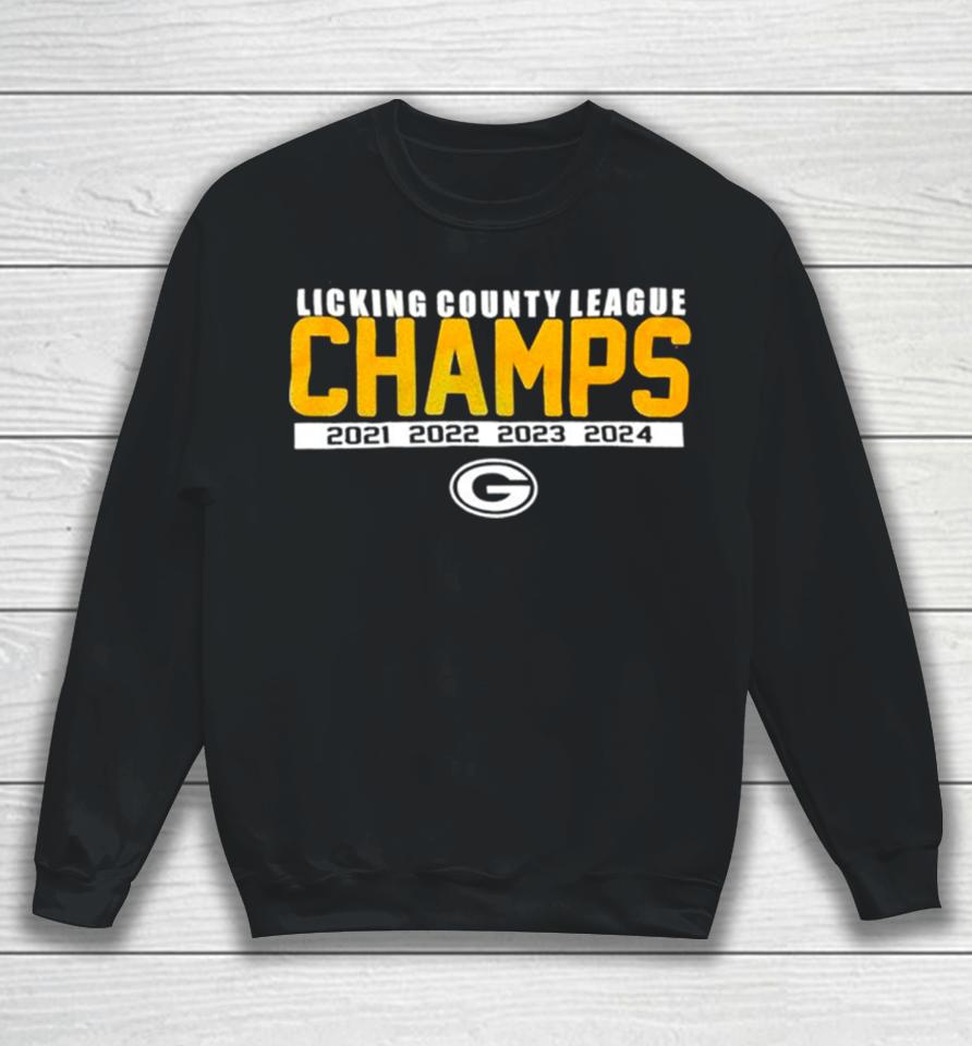 Green Bay Packers Licking County League Champs 4 Time Sweatshirt