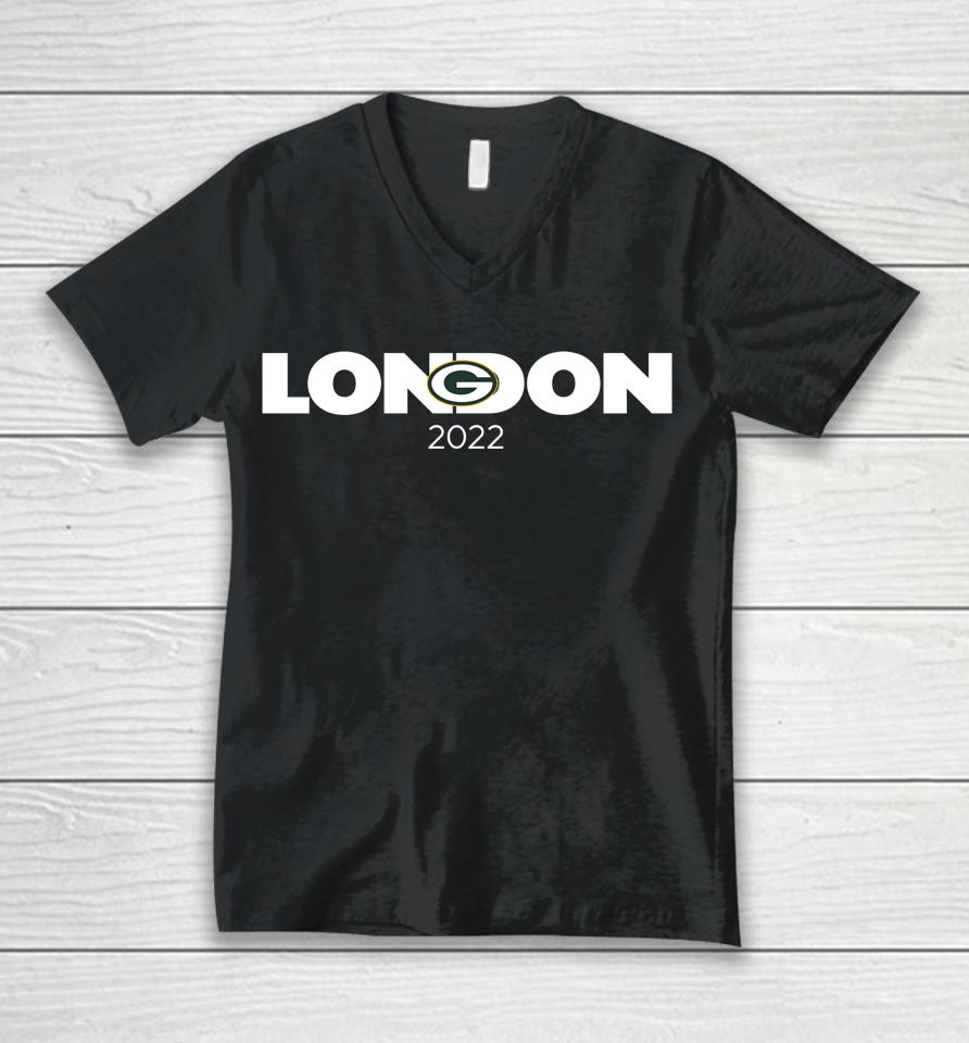 Green Bay Packers London 2022 Unisex V-Neck T-Shirt