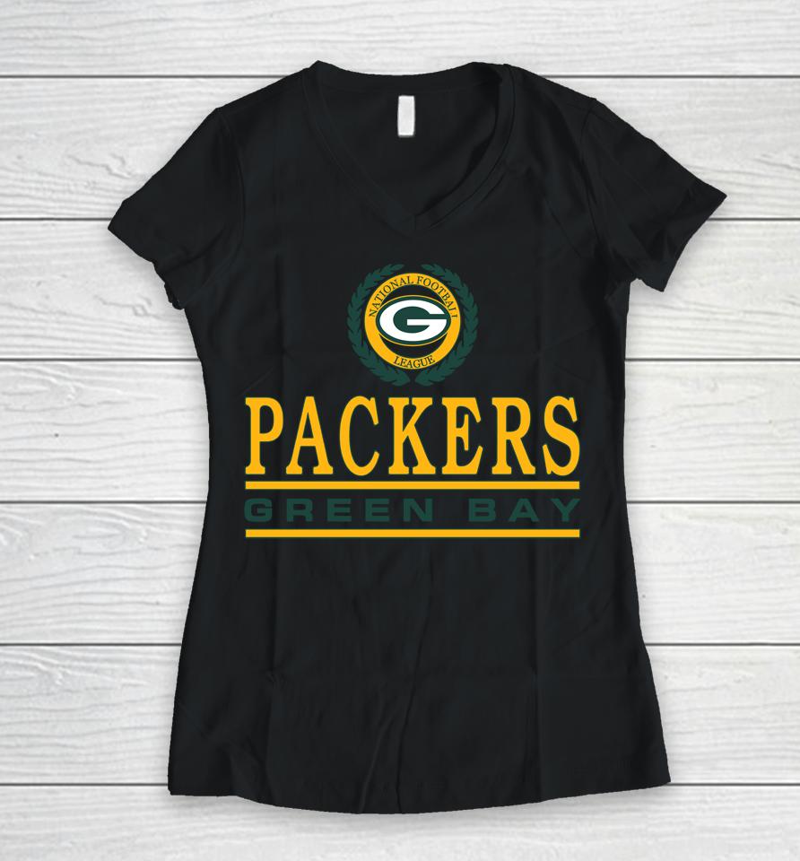 Green Bay Packers National Football League Homage Women V-Neck T-Shirt