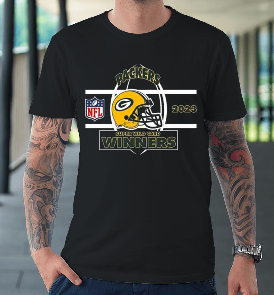 Green Bay Packers Nfc Super Wild Card Champions Season 2023 2024 Nfl Divisional Helmet Winners Premium T-Shirt
