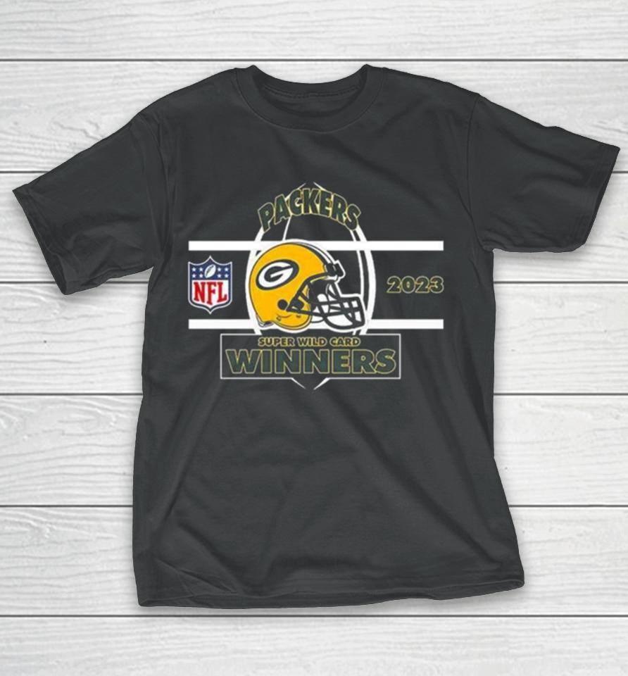 Green Bay Packers Nfc Super Wild Card Champions Season 2023 2024 Nfl Divisional Helmet Winners T-Shirt