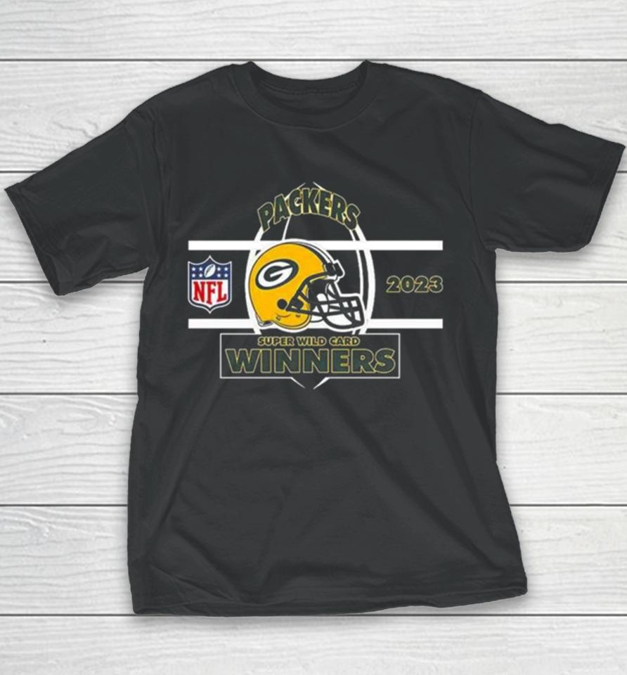 Green Bay Packers Nfc Super Wild Card Champions Season 2023 2024 Nfl Divisional Helmet Winners Youth T-Shirt