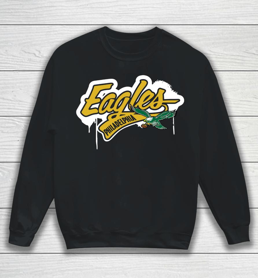 Green Men's Mitchell Anhd Ness Philadelphia Eagles Light Up Sweatshirt