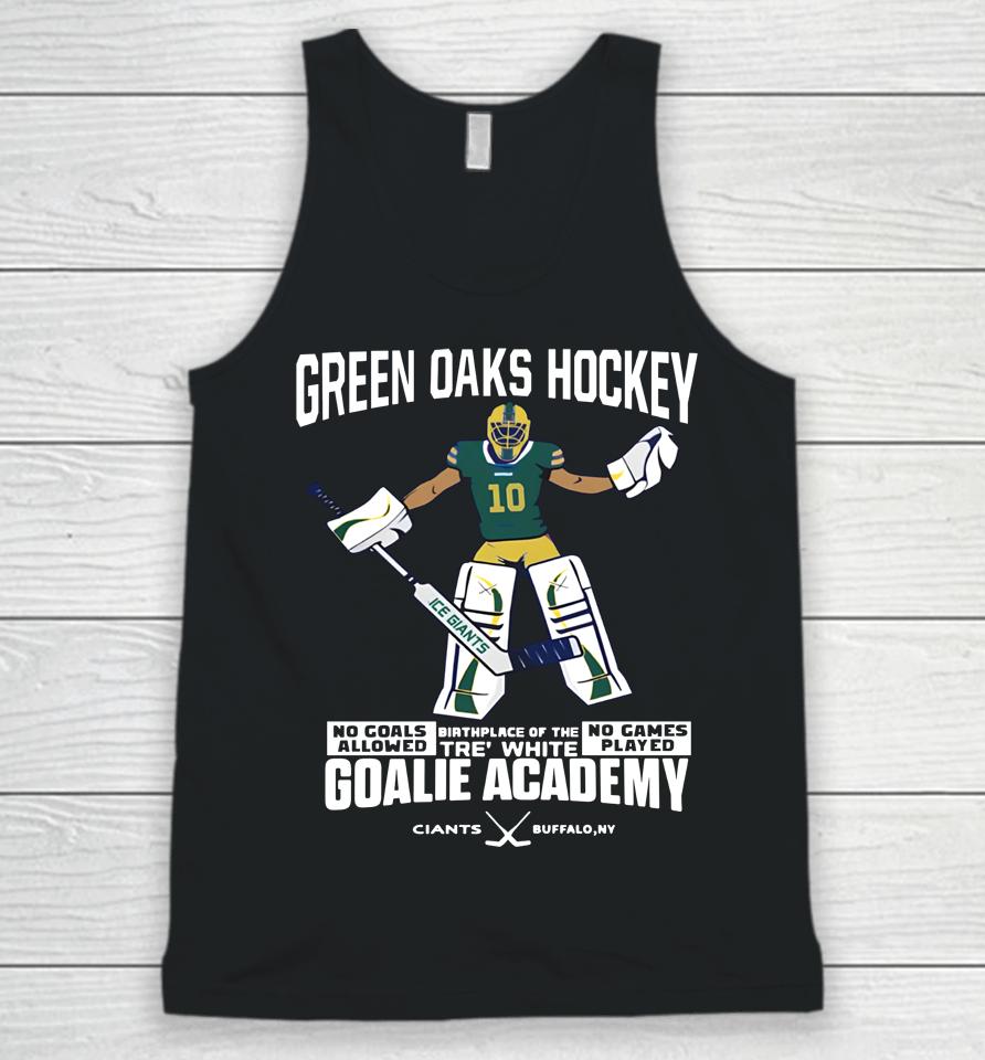 Green Oaks Hockey Tre White Goalie Academy Jon Scott Unisex Tank Top