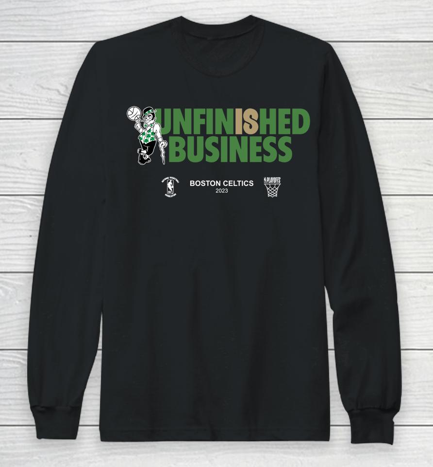Greenrunsdeep Unfinished Bussiness Boston Celtics 2023 Long Sleeve T-Shirt