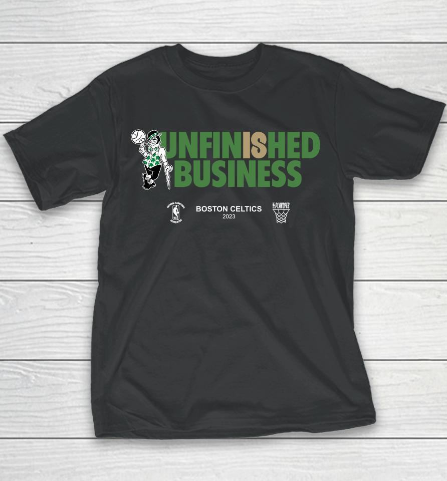 Greenrunsdeep Unfinished Bussiness Boston Celtics 2023 Youth T-Shirt