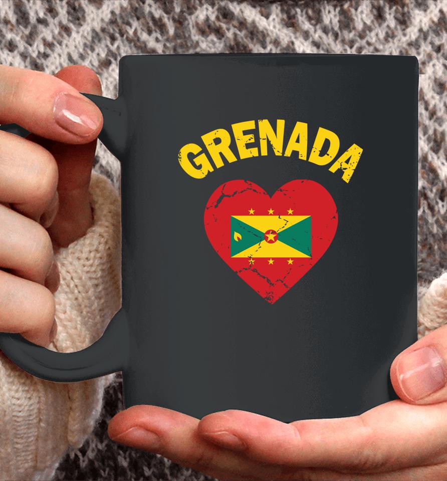 Grenadian Grenada Flag Heart Shirt Grenada Independence Day Coffee Mug