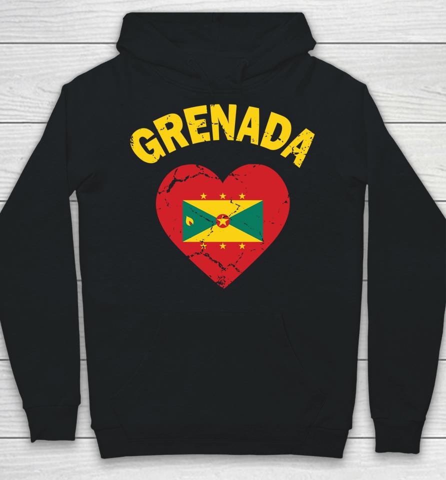 Grenadian Grenada Flag Heart Shirt Grenada Independence Day Hoodie