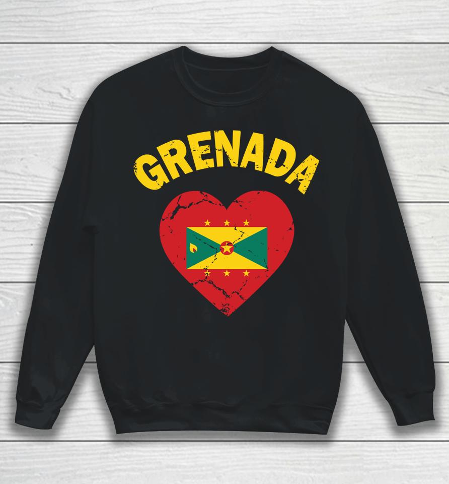 Grenadian Grenada Flag Heart Shirt Grenada Independence Day Sweatshirt