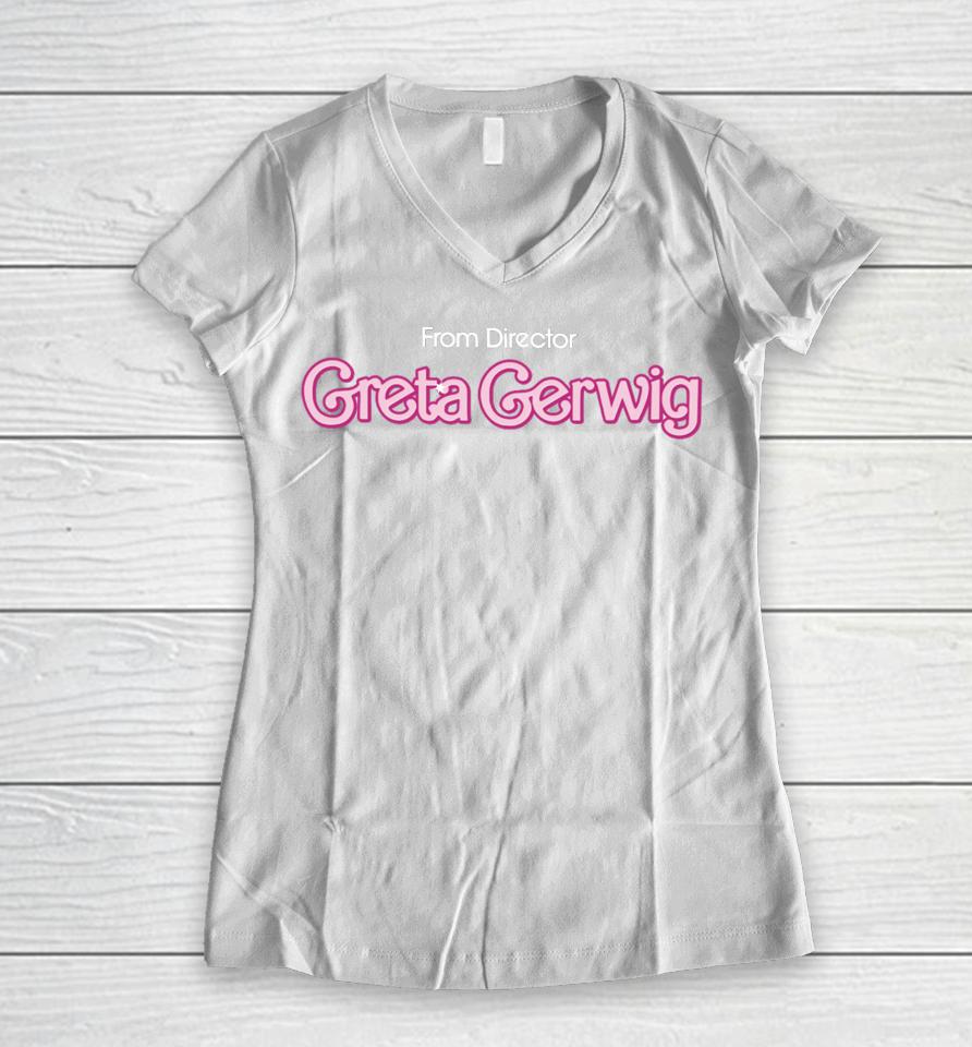 Greta Gerwig Women V-Neck T-Shirt