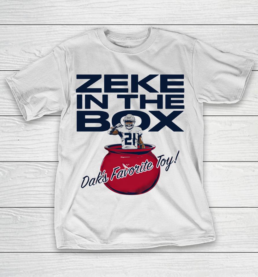 Grey Ezekiel Elliott And Dak Prescott Zeke In The Box T-Shirt