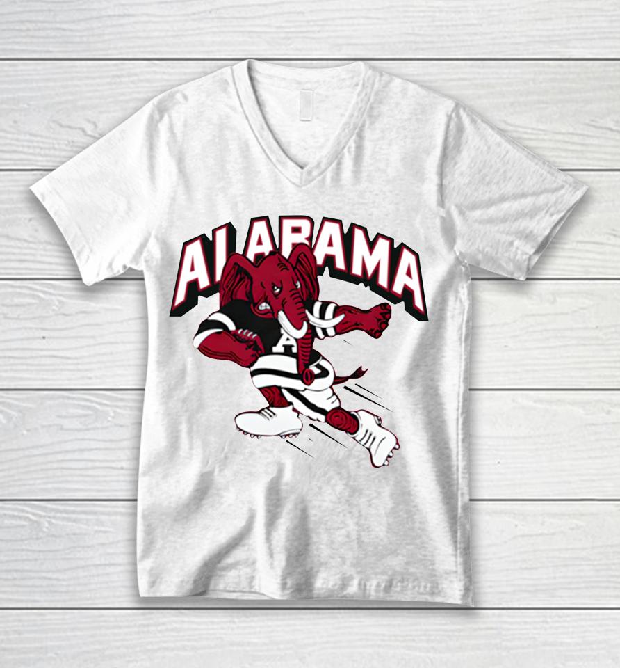 Grey Retro Alabama Football Unisex V-Neck T-Shirt