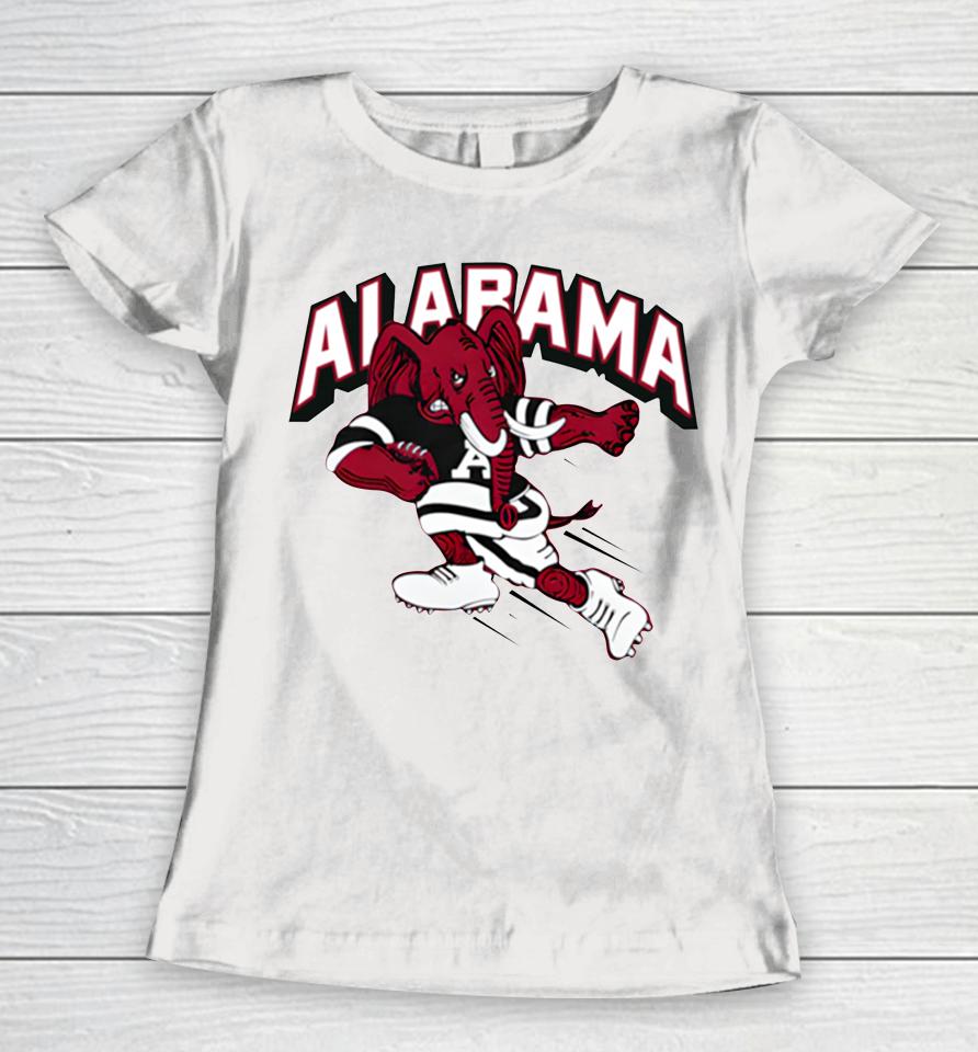 Grey Retro Alabama Football Women T-Shirt