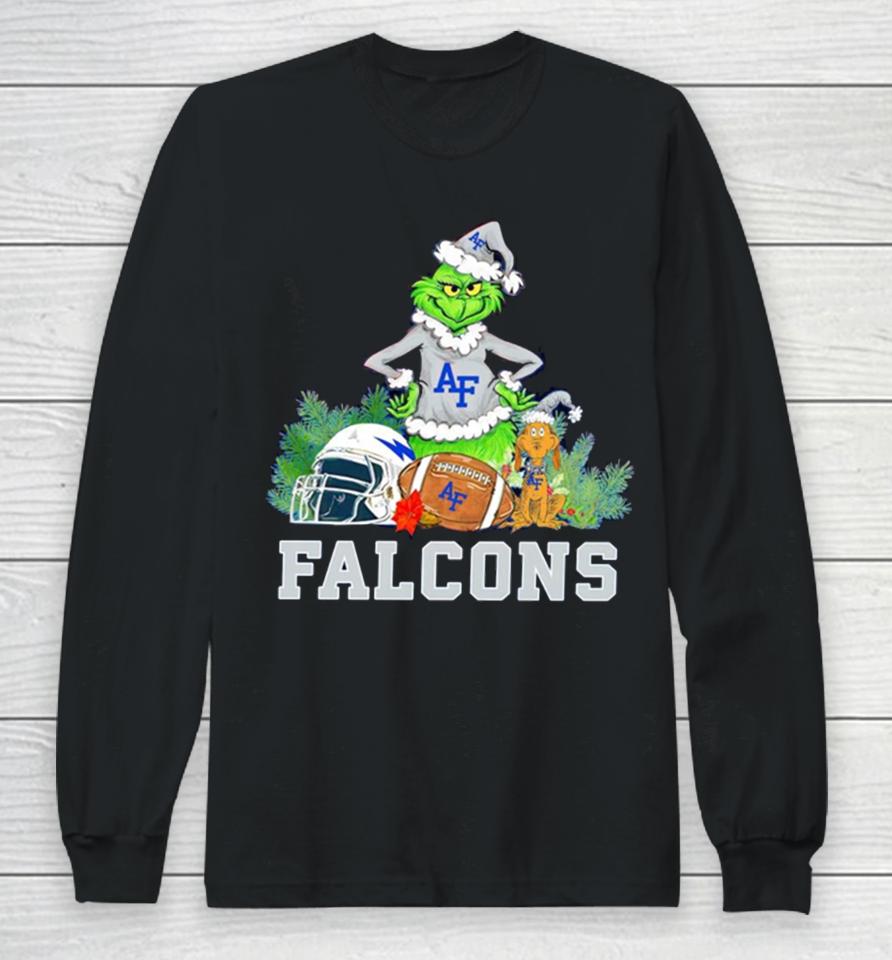 Grinch Air Force Falcons Christmas Long Sleeve T-Shirt