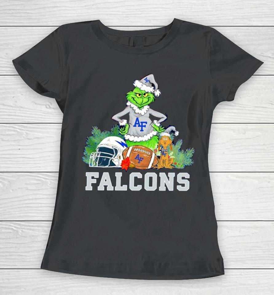 Grinch Air Force Falcons Christmas Women T-Shirt