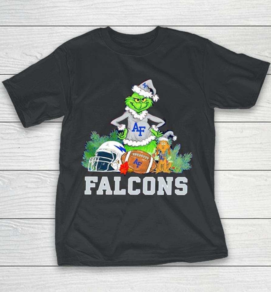 Grinch Air Force Falcons Christmas Youth T-Shirt