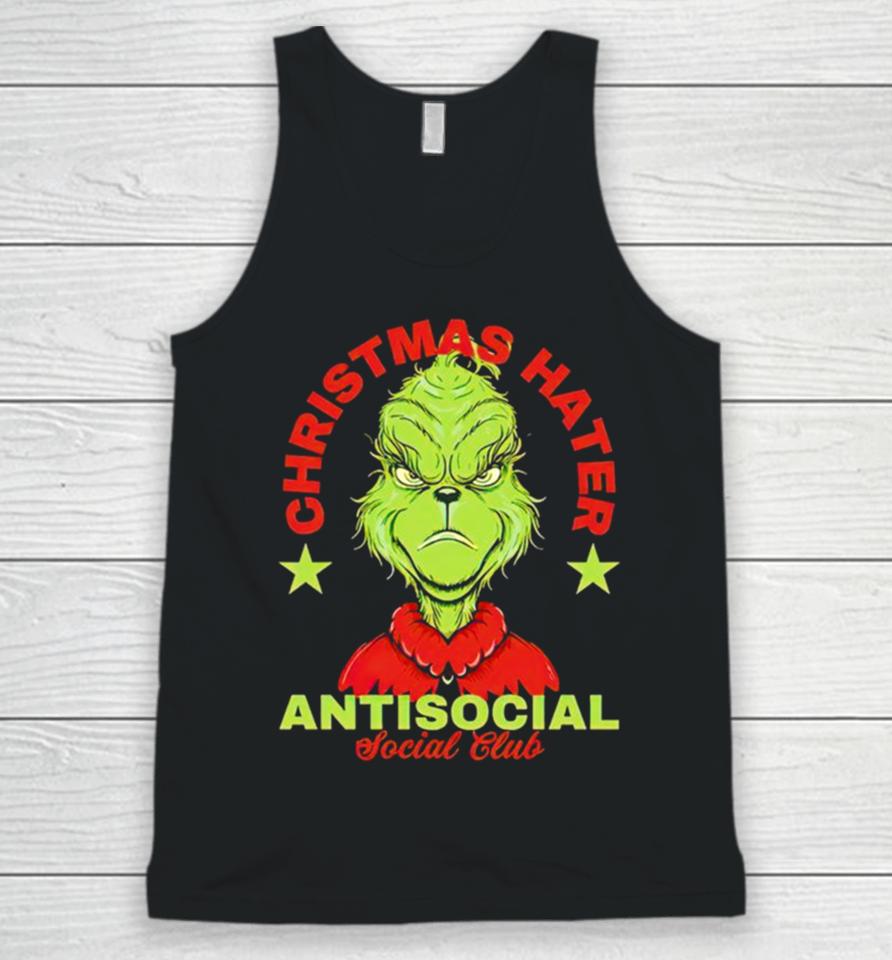 Grinch Christmas Hater Antisocial Social Club Unisex Tank Top