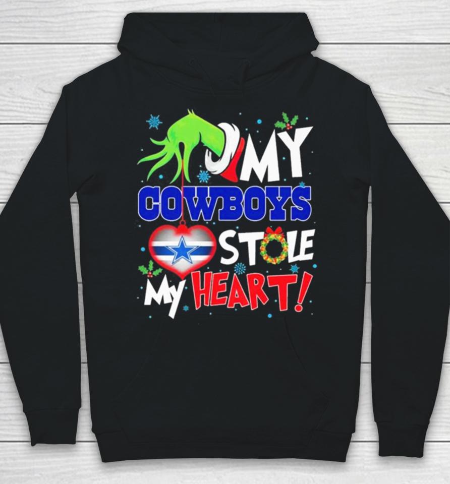 Grinch Hand My Dallas Cowboys Stole My Heart Christmas Hoodie