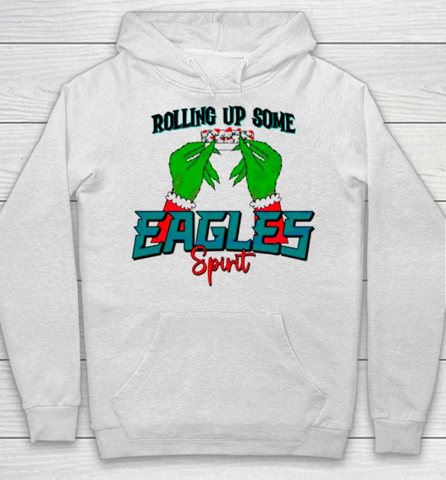 Grinch Rolling Up Some Eagles Spirit Hoodie