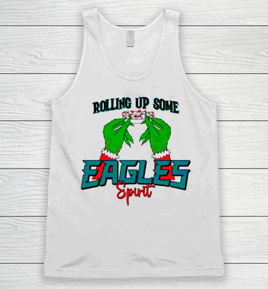 Grinch Rolling Up Some Eagles Spirit Unisex Tank Top