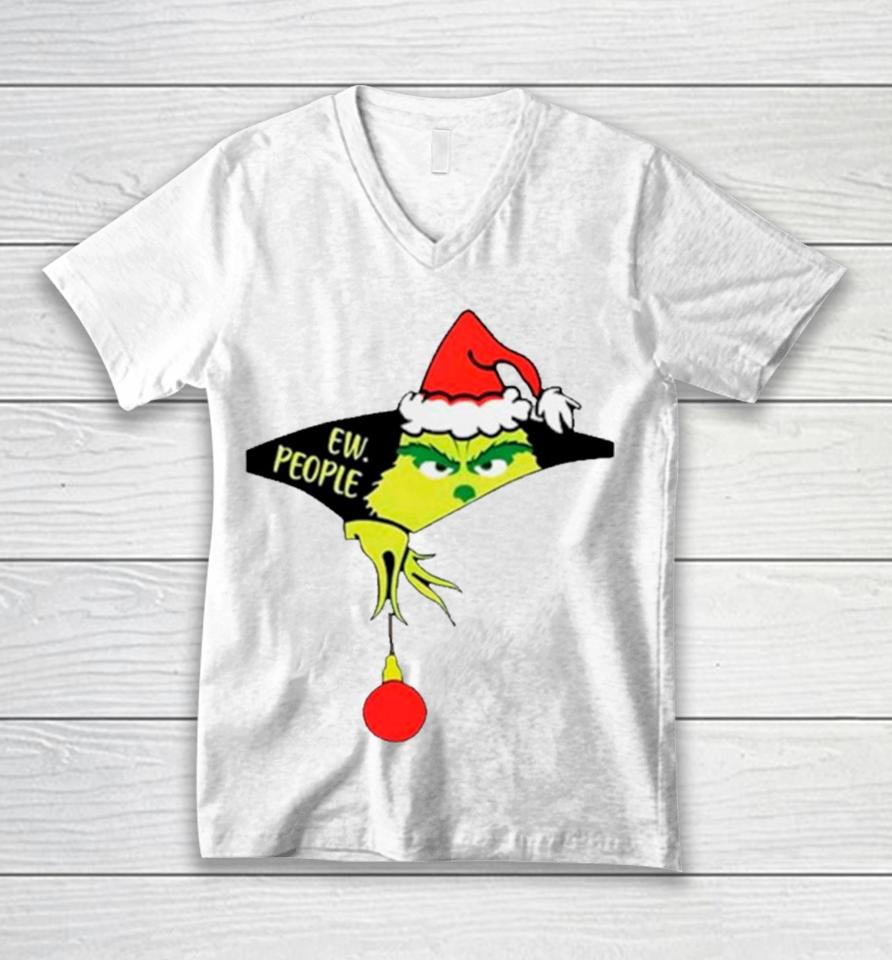 Grinch Santa Ew People Merry Christmas Unisex V-Neck T-Shirt