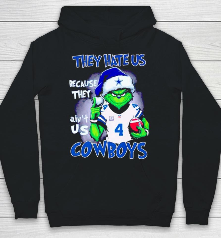 Grinch Santa They Hate Us Because They Ain’t Us Cowboys Football Hoodie