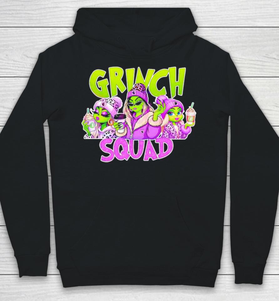 Grinch Squad Boujee Leopard Purple Merry Christmas Hoodie