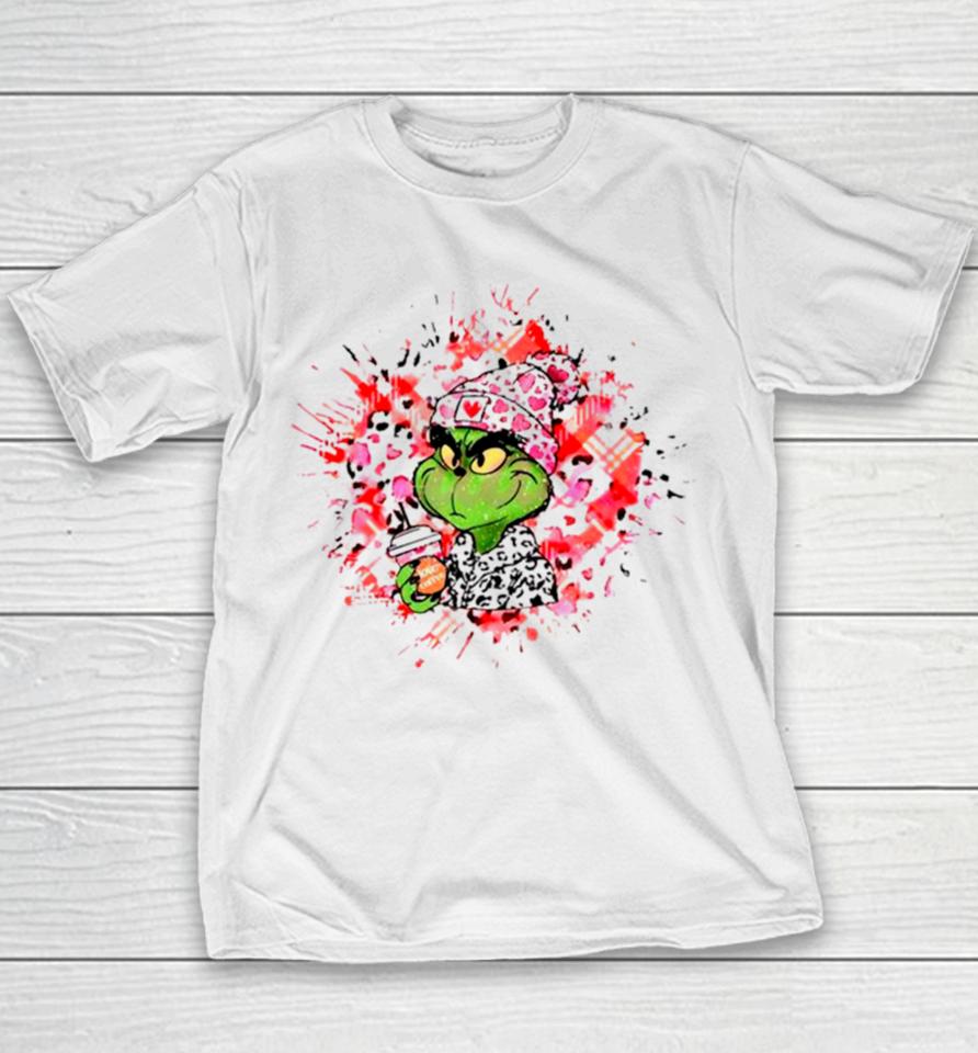 Grinch Valentine Love Coffee Youth T-Shirt