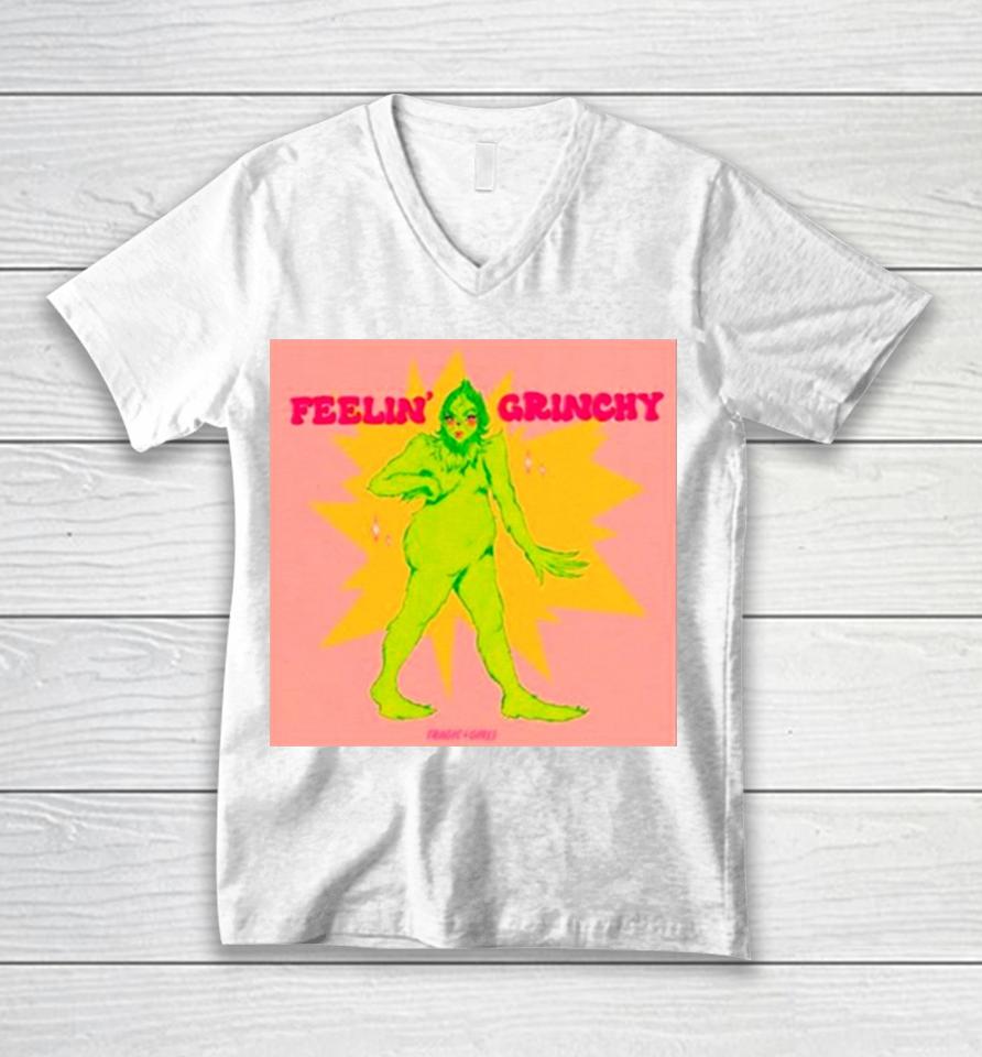 Grinch Women Feelin’ Grinchy Unisex V-Neck T-Shirt