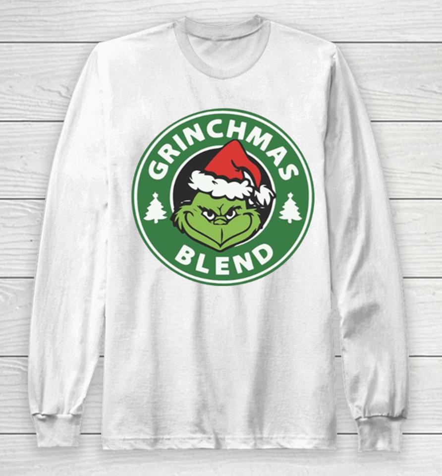 Grinchmas Blend Logo Starbuck Parody Grinch Long Sleeve T-Shirt