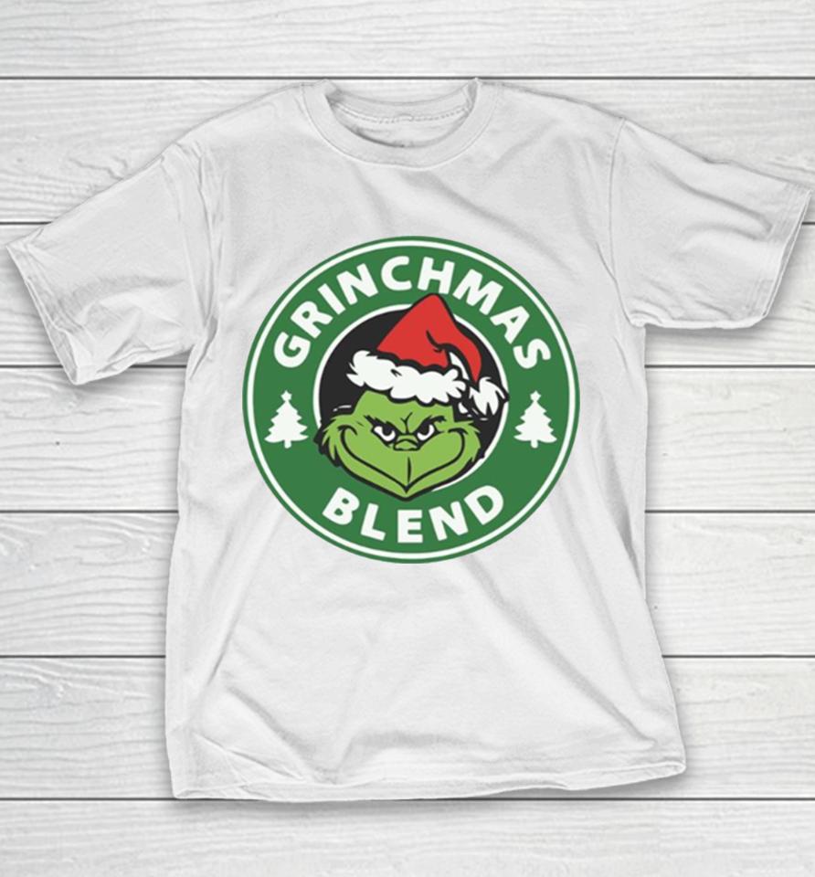 Grinchmas Blend Logo Starbuck Parody Grinch Youth T-Shirt