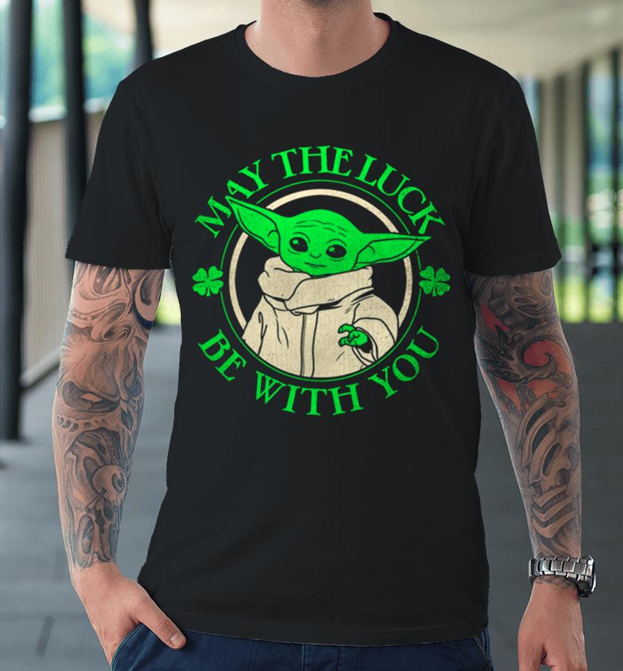 Grogu Star Wars St Patrick’s Day May The Luck Be With You Premium T-Shirt