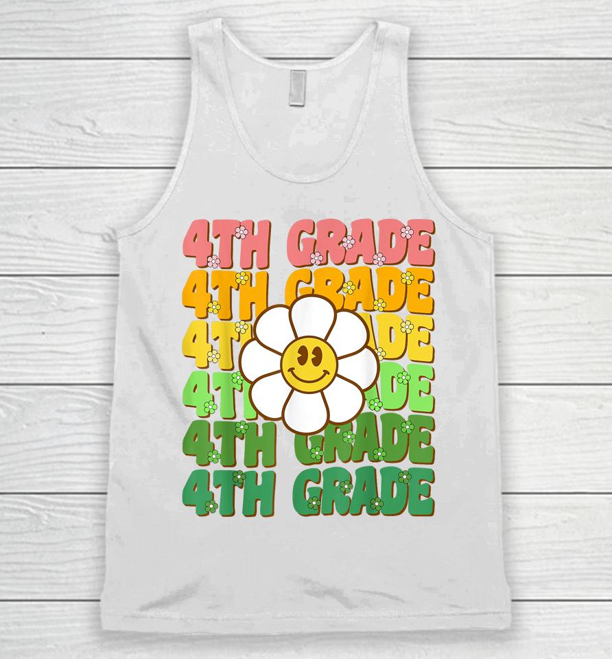 Groovy 4Th Grade Back To School First Day Of Fourth Grade Unisex Tank Top