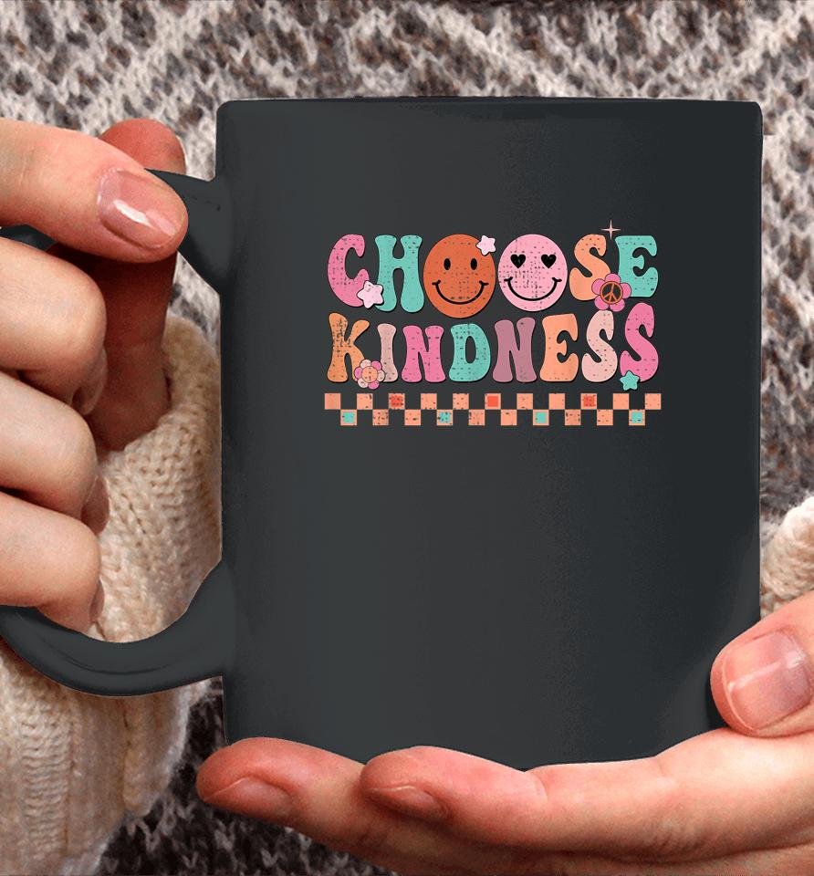 Groovy Choose Kindness Unity Day Smiling Be Kind Hippie Coffee Mug
