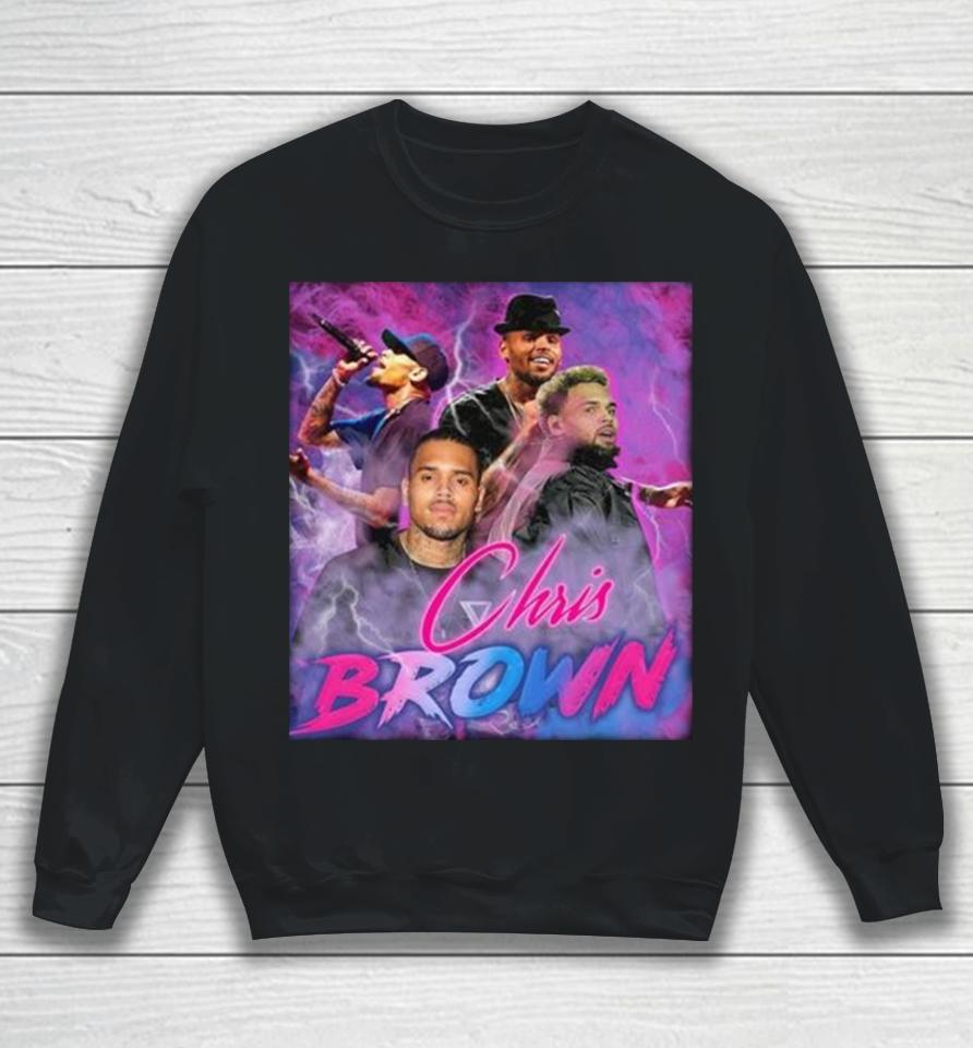 Groovy Chris Brown Breezy 90S Hip Hop Rapper Sweatshirt