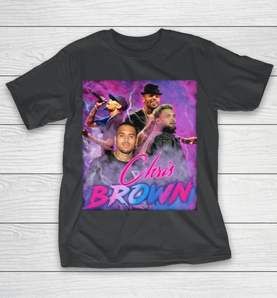 Groovy Chris Brown Breezy 90S Hip Hop Rapper T-Shirt
